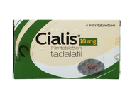 Packung Cialis 10 mg mit 4 Filmtabletten von Lilly